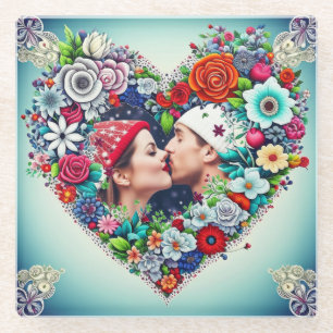 Bild hinzufügen   Rahmen für Blumenkohl Glasuntersetzer