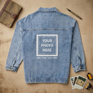 Bild hochladen Foto & Text hinzufügen – Anpassen Jeansjacke
