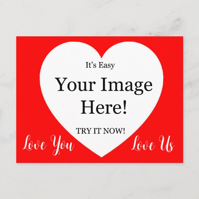 Bild im Herzen Valentine Postkarte (Vorderseite)