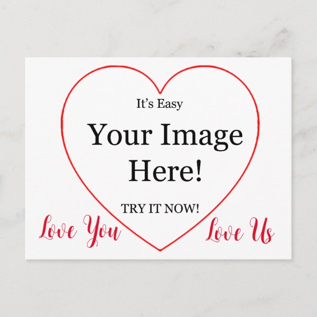 Bild im Herzen Valentine Postkarte (Vorderseite)