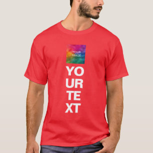 Bild-Logo-Vorlage hinzufügen Mens Weihnachtsrot T-Shirt