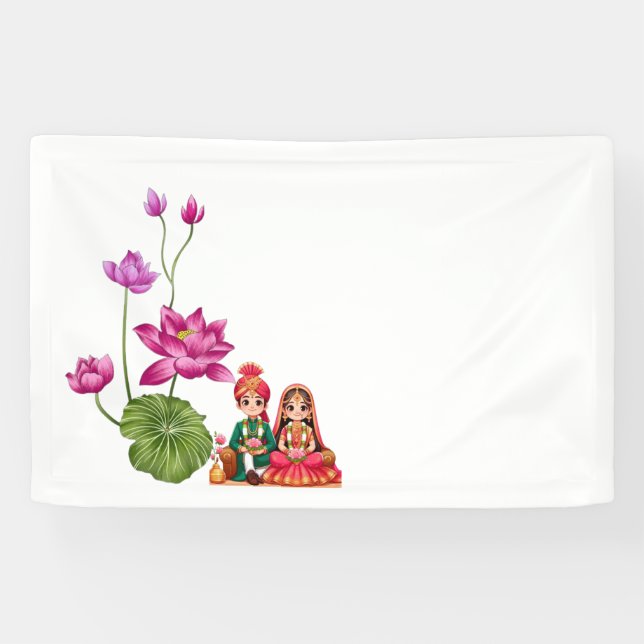 Bild Lotus, Braut und Bräutigam Banner (Horizontal)