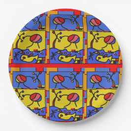 Bild mit der modernen Fischkunst Pappteller