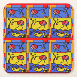 Bild mit der modernen Fischkunst Rechteckiger Pappuntersetzer