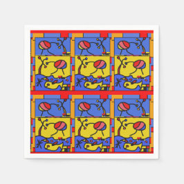 Bild mit der modernen Fischkunst Serviette