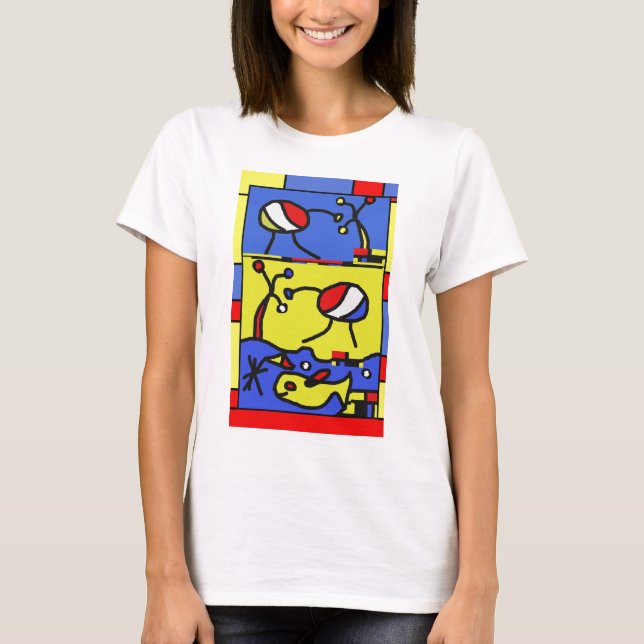 Bild mit der modernen Fischkunst T-Shirt (Vorderseite)
