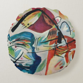 Bild mit einem schwarzen Bogen Wassily Kandinsky Rundes Kissen