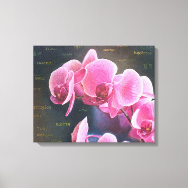 Bild mit Orchidee Leinwanddruck (Vorderseite)