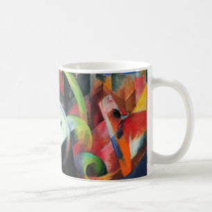 Bild mit Rindern von Franz Marc, Vintage Art Tasse