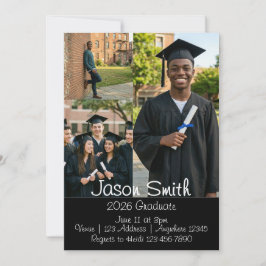 Bild mit schwarzem Hintergrund Abschluss  Einladung