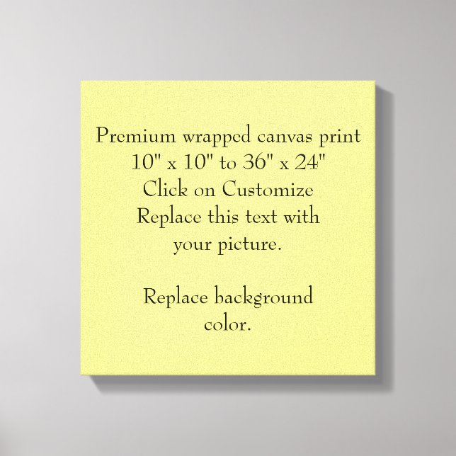 Bild oder Kunstwerk hinzufügen, erstellen Sie es a Leinwanddruck (Vorderseite)