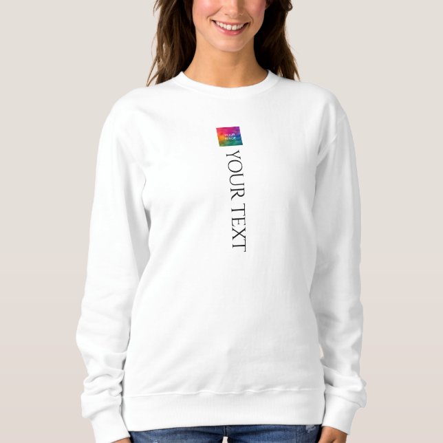 Bild oder Logo hochladen Frauen Moderne Elegante T Sweatshirt (Vorderseite)