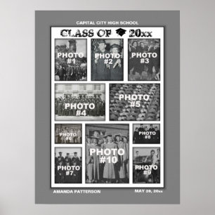 Bild-Plakat der Abschluss-Foto-Collagen-10 Poster