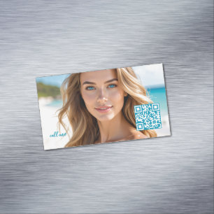Bild, QR-Code, etwas Text Magnetische Visitenkarte