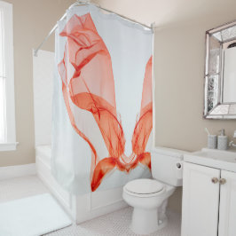 Bild Rot und Weiß Duschvorhang