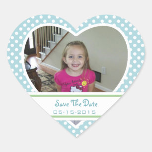 Bild: Tupfen-Herz: Save the Date Aufkleber
