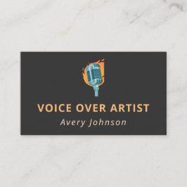 Bild über das künstlerische Feuermikrofon Cool Visitenkarte