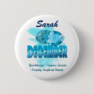 Bild und Bedeutung Dezembers Birthstone Button