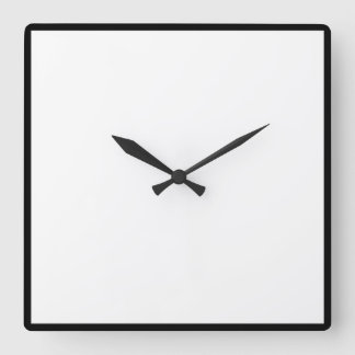 Bild und/oder Nachricht hinzufügen Quadratische Wanduhr