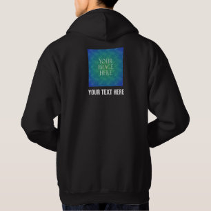 Bild- und Text-Rückseite Hoodie