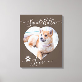 Bild und Textanzeige mit benutzerdefinierter Herzf Leinwanddruck