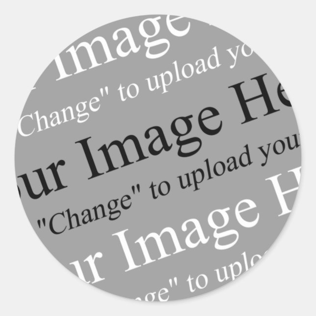 Bild- und Textaufkleber Runder Aufkleber (Vorderseite)