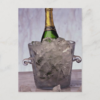 Bild von Champagner in Glass-Eis-Eimer Postkarte