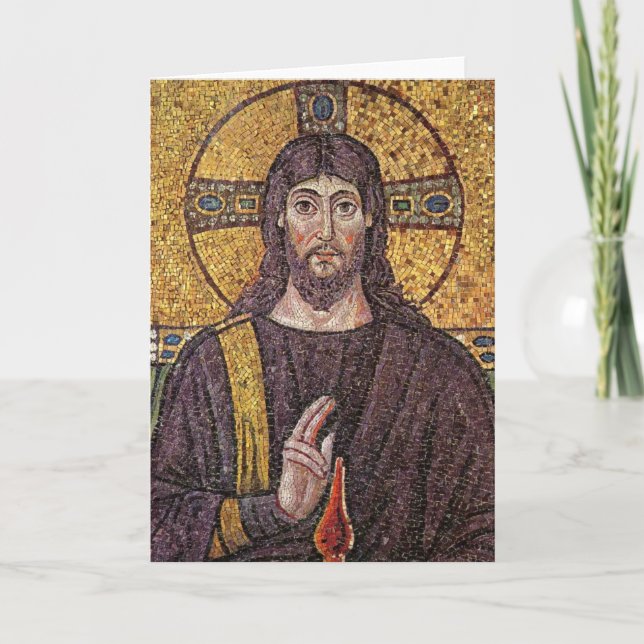 Bild von Jesus Mosaik Religiöse leere Karte (Vorderseite)