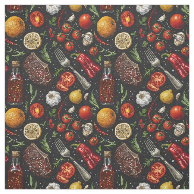 Bild von Kochprodukten. Stoff (Muster)
