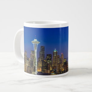 Bild von Seattle-Skylinen in Morgenstunden Jumbo-Tasse