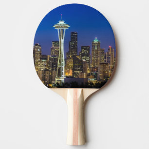Bild von Seattle-Skylinen in Morgenstunden Tischtennis Schläger