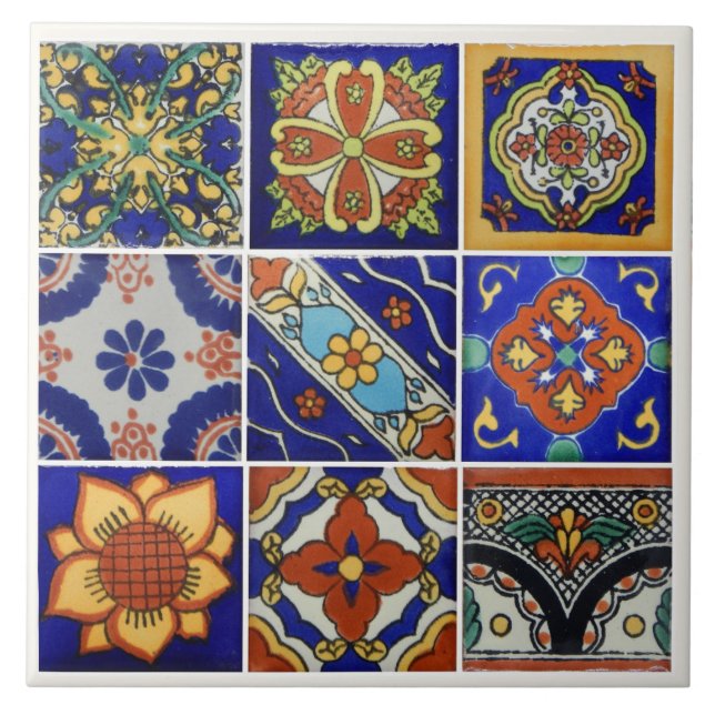 Bild von Talavera Tile auf 6 x 6 Keramiken Tile Fliese (Vorderseite)