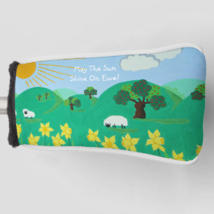 Bild von Weideschaf auf einem hügeligen, spaßigen  Golf Headcover