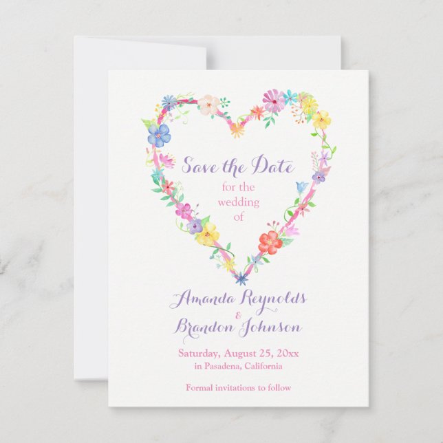 Bild-Vorlage Hübsch Positions Kranz Save the Date (Vorderseite)