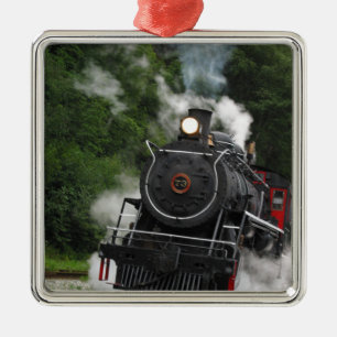 bilden Sie Bahnhofs-Motorschienenkunst der Silbernes Ornament