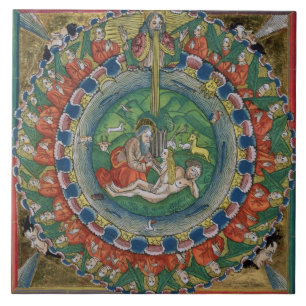 Bilden Sie Kopie des Genese-2:22 Gott geschaffenes Fliese