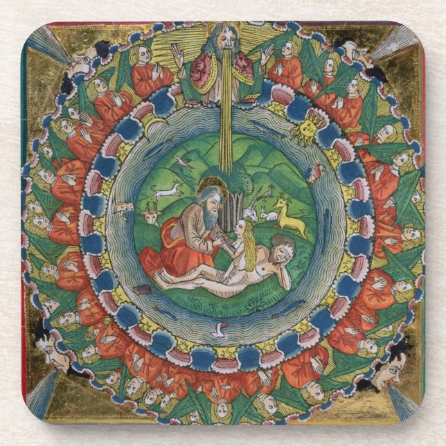 Bilden Sie Kopie des Genese-2:22 Gott geschaffenes Getränkeuntersetzer (Vorderseite)