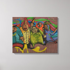 Bildende Leute Graffiti Street Art, reale Weltkuns Leinwanddruck