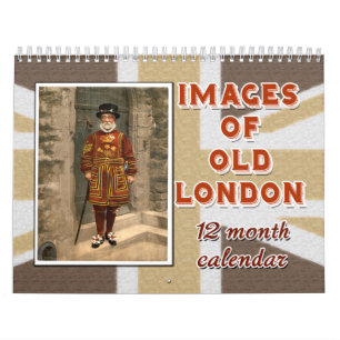 Bilder alten 12-monatigen Kalenders Londons Kalender