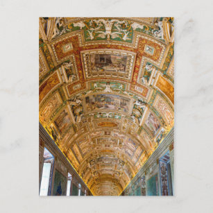 Bilder an der Decke in der Maps Galerie - Vatikan Postkarte