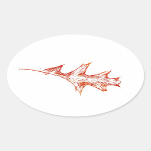 Bilder aus direkter Natur-Blatt-Aufkleber Ovaler Aufkleber
