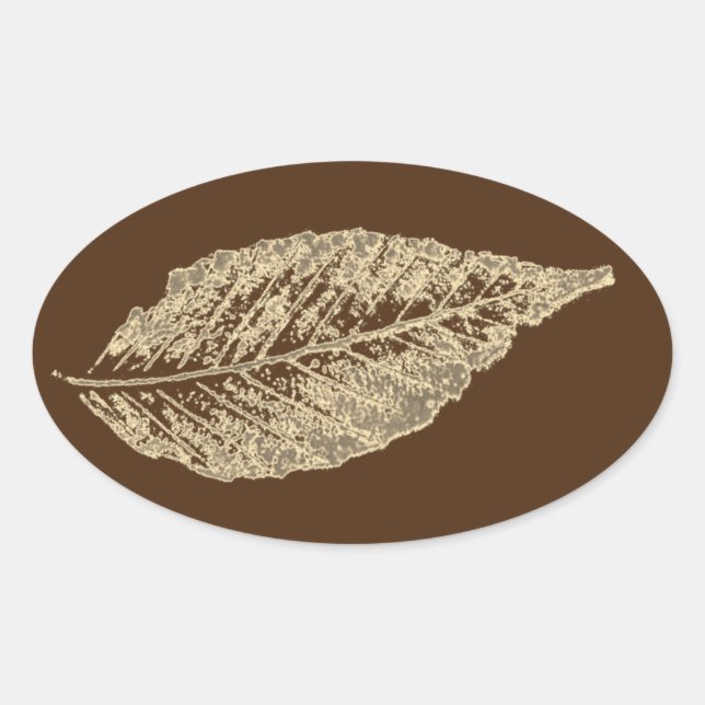 Bilder aus direkter Natur-Blatt-Aufkleber Ovaler Aufkleber (Vorderseite)