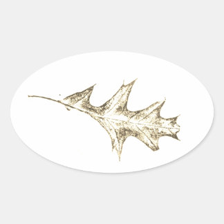 Bilder aus direkter Natur-Blatt-Aufkleber Ovaler Aufkleber