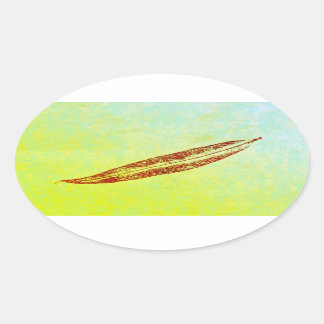 Bilder aus direkter Natur-Blatt-Aufkleber Ovaler Aufkleber