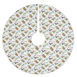 Bilder der Weihnachtsgeschichte Polyester Weihnachtsbaumdecke