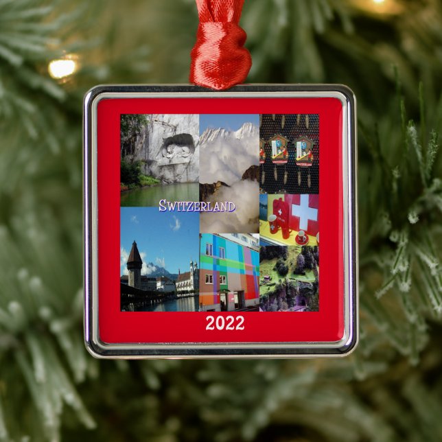 Bilder des Schweizer Ornaments Ornament Aus Metall (Baum)