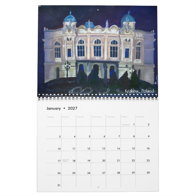 Bilder Europäische Architektur Kalender (Jan 2027)