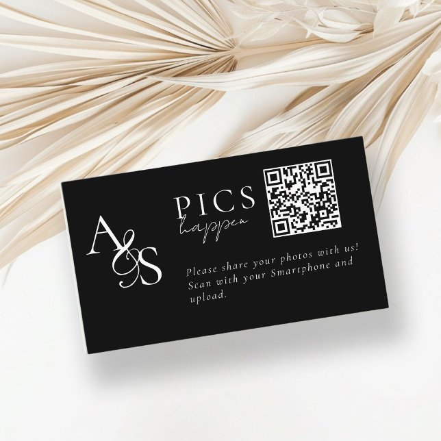 Bilder passieren! Foto, QR-Code, Hochzeit Begleitkarte (Pics happen! Photo, QR-Code, Weding Enclosure Card)