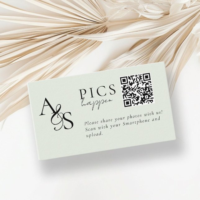 Bilder passieren! Foto, QR-Code, Hochzeit Begleitkarte (Pics happen! Photo, QR-Code, Weding Enclosure Card)