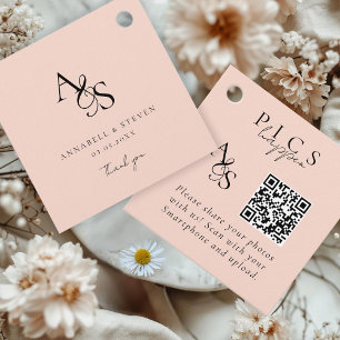Bilder passieren! Foto, QR-Code, Hochzeit Geschenkanhänger